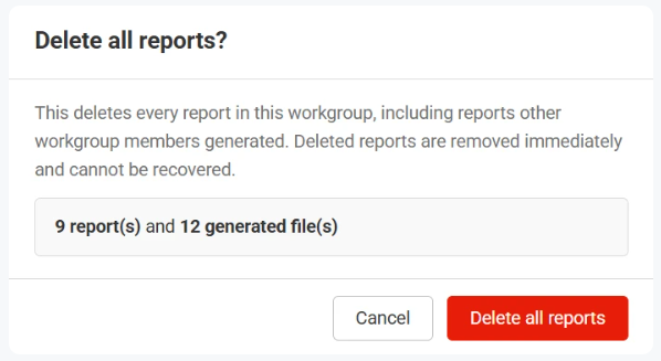 Delete all reports.png